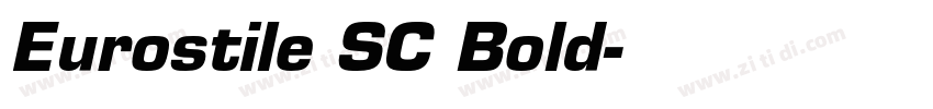 Eurostile SC Bold字体转换